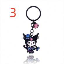 Sanrio 1 pièce Porte-clés métal figurine mignonne de l'animation Sanrio Kuromi, dessin animé japonais Magical Melody