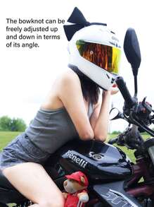 1 件优雅可爱卡通摩托车头盔蝴蝶结装饰配件，适用于家居装饰、电动自行车、摩托车头盔装饰、汽车后备箱挂饰 - B款 - 查看 8