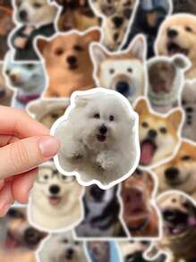 50 cái/100 cái (2 bộ) Hình dán hoạt hình chú chó vui nhộn dễ thương, Hình dán Graffiti sáng tạo Thích hợp cho Nhật ký, Nhật ký, Ốp điện thoại, Máy tính bảng và Máy tính xách tay, Quà tặng trở lại trường - Nhiều màu - Xem 8