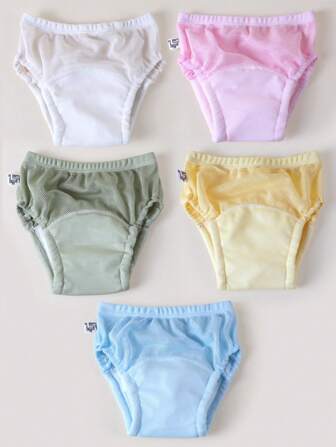 3/5 bucăți pantaloni de antrenament pentru olita pentru bebeluși, lenjerie de antrenament de vară ușoare lavabile, scutec de pânză reutilizabil unisex, potrivit pentru antrenamentul la olita pentru bebeluși și fete, combinații multiple, articole esențiale pentru bebeluși