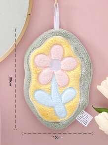 1pc Cute Kitchen Dish Towel, Absorbent Soft Hanging Hand Towel, Thickened Small Cleaning Rag,School,Back To School,Travel,Travel Essentials,Home Essentials,Towel,Skin Care - Multicolor - View 4