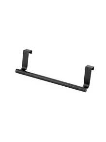 1 pieza Toallero de acero inoxidable, antióxido, soporte de toallas de cocina de barra única, montado en la puerta del gabinete, estante de almacenamiento de baño