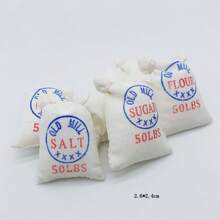 3pcs Miniature Food Toy Scene Model Tiny Kitchen Furniture Toy, Flour Bag