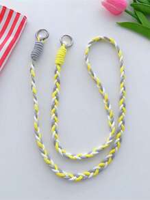 1 件带夹子的编织腕带挂绳，可调节双色编织带，适用于手机、手提包或背包 - 彩色 - 查看 21