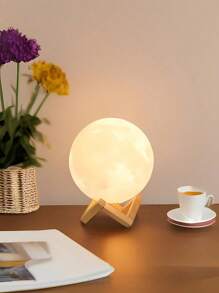 1 pieza Luz Decorativa de Luna, Luz Nocturna de Luna para Dormitorio, Lámpara de Mesa LED, Dormitorio, Sala de Estar, para Adultos, Dama, Regalo de Cumpleaños para Niños
