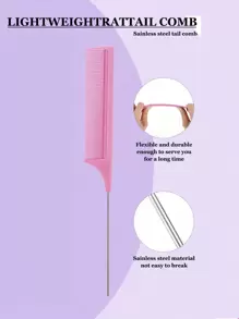 1/3/5/7/8 piezas Juego de herramientas para peinado, Botella de spray de 200ml, Cepillo desenredante, Cepillo volumizador, Peine de púas, Cepillo de bordes, Herramientas para trenzar, Alicates para gomas de pelo, Removedor desechable de gomas de pelo, Removedor de gomas de pelo para rizar - Multicolor - Ver 4