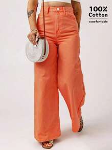 女士街头宽松阔腿裤，夏季休闲度假长裤