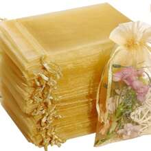 10/50/100pcs Medium Size: 10*15cm Organza Gift Packaging Bags, Wedding Candy Bags, Wedding Favor Bags, Gift Packaging Supplies, Organza Bags For Wedding & Celebration Gift Packaging - Multicolor - View 63