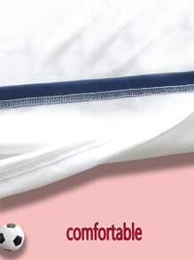 2pcs Customized Name Youth Soccer Jersey Set - Classic White #7, Round Neck Short Sleeve Shirt And Shorts, Polyester, Suitable For Sports, Training And Casual Wear, Outdoor Perfect Choice