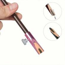 1pc Cylindrical Metal U-Shaped Eyebrow Pencil Sharpener, Double-Sided U-Slot Eyebrow Pencil Tool