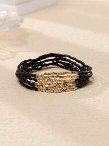 6pcs/Set Bohemian Style Beaded Bracelet For Women, Colorful Bracelets Stack For Best Friends And Daily Use