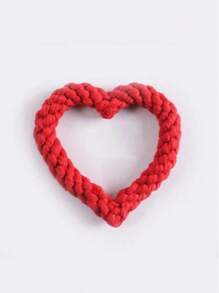 1pc Random Color Heart Shaped Pet Chew Toy, Gift For New Pet Owner, For Cats And Dogs - Multicolor - View 3