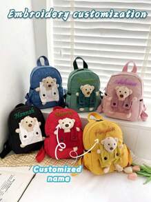 Balo thêu tùy chỉnh độc quyền theo tên bạn, Quà tặng trở lại trường, Balo học sinh, Balo bé gái được cá nhân hóa, Balo gấu bông dễ thương và được cá nhân hóa, Balo vui nhộn cho trẻ em Quà tặng cá nhân hóa cho phụ nữ, Balo đi học/Balo đại học Quà tặng lý tưởng cho anh ấy/cô ấy, Trẻ em cho sinh nhật, Tốt nghiệp, Giáng sinh, Mùa đông, Mùa thu/Mùa thu, Trường học, Cho hoạt động ngoài trời/Dã ngoại/Du lịch/Đi bộ đường dài/Sân vận động/Thể thao/Túi leo núi dành cho phụ nữ - Màu vàng - Xem 2