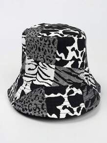 Double Sided Wearable Personalized Leopard Print Bucket Hat Fashionable Basin Hat Breathable Sun Hat - A - View 1
