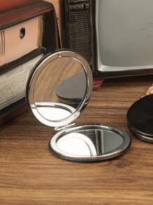 可折叠口袋化妆镜，1个纯色圆形双面迷你化妆镜，桌面镜，便携式旅行镜，适合女性和女孩，送给妈妈、妻子、姐妹、少女、朋友的礼物，小型梳妆镜，客厅、卧室、浴室家居装饰，旅行用品，婚礼、派对、生日，送给男士、父母、挚友、老师的礼物，新年礼物，配饰，趣味礼物，化妆，便宜，房间装饰，梳妆台，旅行，卧室，化妆配件，镜子，梳妆镜，迷你镜，便携镜，小镜子，手持镜，便宜，圣诞礼物，化妆，化妆工具，便宜货，礼物，送给女性的礼物，圣诞礼物