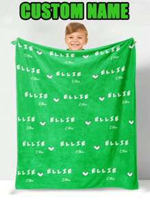 1PC Personalized Custom Name Blanket Gift,With Name Blanket Gift For Girl Boy Girl Man Adult Heart Blanket Gift,Great Holiday Gift For Classmates, Friends, Family, Used For Nap, Camping, Travel,Cozy,Warm,Comfortable,Soft Unique,Personalized,Custom Ideal Gifts For Him Her,Boyfriend - Multicolor - View 22