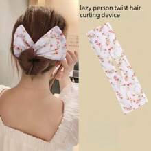 1pc Twist Flex Hair Clamp/Bow Bun Maker/New Print Hair Styling Tool Accessory Home Bathroom Decor - Multicolor - View 9