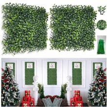 Gazon artificiel 60 cm x 40 cm, panneaux de feuilles imitation plastique vert, décoration murale, vignes de lierre artificielles, convient pour jardin, cour, décoration de maison simple imitation feuille, Saint-Valentin, cadeau