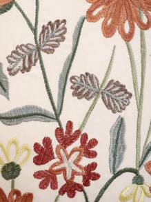 1 Vỏ gối họa tiết hoa và cỏ có thêu vải - Nhiều màu - Xem 5