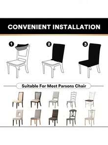 1PC, 4 cái, Hoa văn, Xanh Tây Hồ, Vỏ bọc ghế, Bốn mùa chung, Đàn hồi chống trượt, Vỏ bọc ghế máy tính, Gia đình chung, Vỏ đệm, Mã L, Văn phòng, Vỏ bọc ghế đẩu, Tựa lưng chung, Vỏ bọc ghế - Màu xám đen - Xem 6