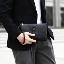 男士PU压纹腕带手拿包迷你小包腕包钱包手机包收纳包圣诞礼物圣经包新年礼物情人节礼物