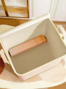 1pc Handmade Random Pattern Foldable Storage Bag For Bedding, Clothes, Toys, Versatile Large Capacity Zipped Organizer Bag With Zipper, Dust-Proof & Moisture-Proof, Space Saving Home & Travel Accessory, Cherry Print