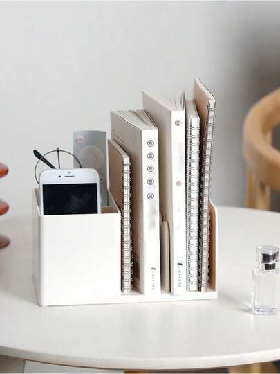 Large Capacity Compartment Pen Holder Organizer - Multi-Functional Desktop Storage With Pen Cup, All-In-One Design For Office, Study & Home Organization