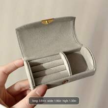 Luxury Velvet Jewelry Box Gift For Women - Elegant Travel Jewelry Organizer With Anti-Tarnish Ring Holder, Snap Closure, Compact Storage For Earrings/Necklaces (Birthday/Valentine's/Mother's Day)