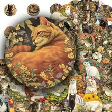 54 pièces Ensemble d'autocollants de gribouillis de chat, convient pour le scrapbooking, le papier décoratif, le journal intime, le cahier, l'ordinateur portable, le pare-chocs, la planche à roulettes, la bouteille d'eau, l'ordinateur, les dessins animés, le casque, la voiture - Apportez de la joie à votre vie, cadeau parfait pour les adultes et les enfants
