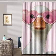 1PC Fun Animal Theme Shower Curtain Set In Blue Green Blue, Waterproof Fabric Shower Curtain, Duck, Cat, Strawberry Cartoon, Bear Pattern Printed Bathroom Curtain Decoration (Multi Color, 180cm X 180cm) Mother's Day Flowers, Personalized Gifts For Mom, Last Minute Gifts, Mother's Day Ideas, Mothering Sunday Gifts, Handmade Cards For Mum, Best Mother's Day Gifts Under $50