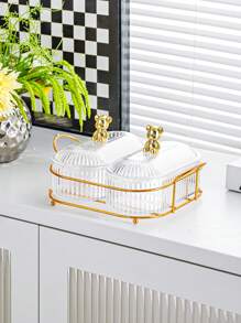 1pc High Quality Storage Box, Home Fruit Plate, Living Room Tea Table Dried Fruit Box, Minimalist Stylish Candy Box With Lid, New Year Supplies, Home Organization & Storage, Party Decor, Room Decoration