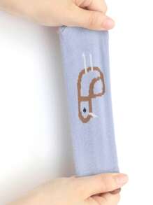 3 双儿童防滑圆点抓地袜，带有可爱的卡通动物图案，无缝且柔软，适合所有季节 - 彩色 - 查看 5