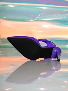 女士新款紫色尖头细高跟鞋,派对必备,细高跟闭趾法式凉鞋,春夏秋季,优雅,女士高跟鞋,优雅 - 紫色 - 查看 7