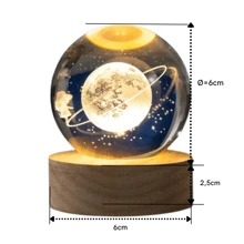 Crystal Ball LED Table Lamp - Moon, Solar System, Saturn, Galaxy, Tree - Size M And L - CÔ GÁI MẶT TRĂNG - M - Xem 2