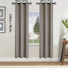 2pcs Blackout Curtains Thermal Insulated Lined Window Curtain Panels For Living Room, Bedroom, Kitchen, Bathroom, Home Decor Curtains For Living Room Room Decor Home Decor Living Room Kitchen Decor Living Room Decor Room Decor Curtains Bedroom