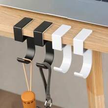 5 字形桌边挂钩学生办公室挂包侧面可拆卸办公室手提包支架桌钩办公室收纳架 - 彩色 - 查看 4