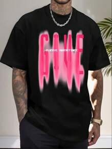 CLASSIC INHERITANCE Print Tee Shirt, Tees For Men, Casual Short Sleeve T-Shirt For Summer,Father's Day Gifts - Black - View 1