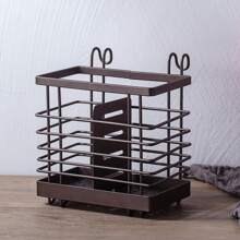 1pc Iron Art Kitchen Utensil Holder & Chopstick Drainer Rack - Multicolor - View 4