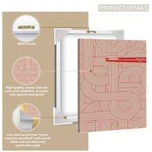 1pc, Canvas Hanging Painting, Framed Decorative Painting, Poster, Wall Art, Bauhaus Style Geometric Wall Art Print - Modern Red Abstract Canvas Poster For Home And Office Decoration Gifts Birthday Graduation