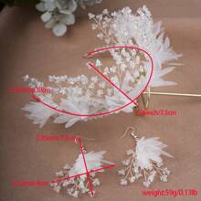 1 Set de Accesorio con diadema con rinostones de diseño floral y aretes para Actuaciones, Pasarela, Boda Nupcial