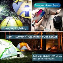 1/2/4PCS Solar Camping Lantern, Collapsible LED Solar USB Rechargeable Lantern Flashlight Emergency Hanging Lights For Camping  Power Outages Indoor Outdoor - Đen 1PC - Xem 7