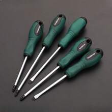 Magnetic Screwdriver Tool Set, Includes Phillips & Flat Head Screwdrivers, For Household Use - Army Green - View 2