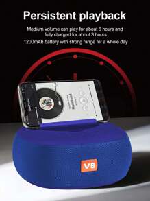 LP-V8 便携式桌面迷你无线蓝牙低音扬声器，带锂电池，适合室内和室外使用