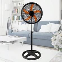 Soporte del motor ventilador de aterrizaje, control mecánico, aire eléctrico para el hogar, fuerte velocidad del viento, altura ajustable, adecuado para el hogar, oficina, al aire libre, etc.