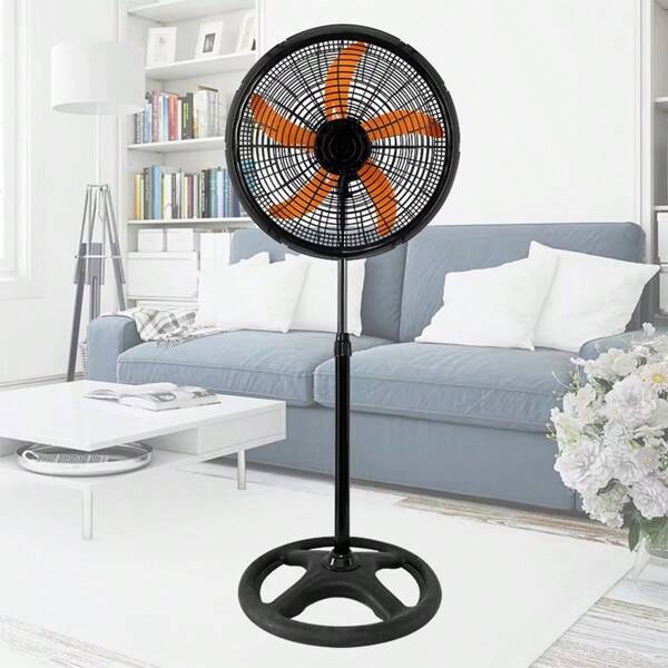 Soporte del motor ventilador de aterrizaje, control mecánico, aire eléctrico para el hogar, fuerte velocidad del viento, altura ajustable, adecuado para el hogar, oficina, al aire libre, etc.
