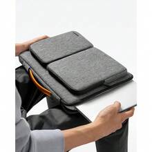 Funda para 13 Pulgadas MacBook Air 2024-2018 M3/M2/M1, 13" MacBook Pro M2/M1 2022-2016, 2024 13" iPad Pro M4, 13" iPad Air M2, Repelente al Agua Bolsa para portátil Funda para portátil - Gris - Ver 8