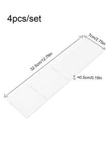 4件装透明塑料抽屉隔板抽屉隔板DIY收纳架办公室收纳多功能可调节厨柜收纳盒办公文具护肤品分类礼品女士女孩 - 彩色 - 查看 2