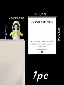 5/1 PVC Siliconen Materiaal Mini Jezus Beeld Paasdecoratie Ornament, Emotionele Ondersteuning, Emotionele Aanmoediging Cadeau Zak Knuffel Kaart, Een Beetje Dichtbij Van Mij Naar Jou, Gevuld Met Heel Veel Liefde En Dikke Knuffels Ook! Hou Heel Veel Van Jou, Jezus Zegen Je