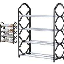 Shoe Rack 4-Tier Storage Shelf Easy To Assemble, Easy To Install, Can Also Place Backpacks, Books, Shoe Rack Easy To Change Shoes