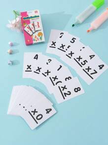 1set/36pcs Tear-resistant Children's Paper Addition Flash Cards, Kindergarten Teaching Supplies For Puzzle And Learning - View 3